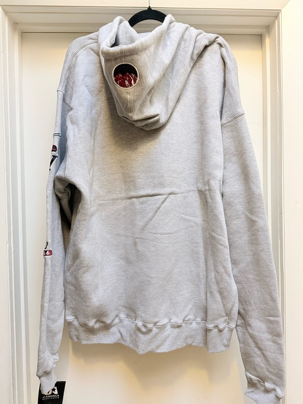 Jackson Hole Wyoming Embroidered Gray Hoodie - Picture 4 of 5